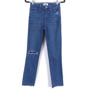 PAIGE HOXTON SLIM Distressed Raw Hem Jeans Stretch Size‎ 25